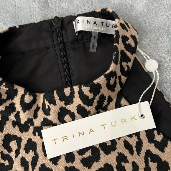NWT Trina Turk Cheetah Halter Dress - Picture 6 of 10